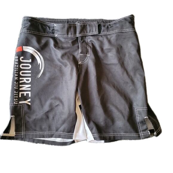 Brazilian Jiu Jitsu Journey Shorts MMA Training Mens Medium Gray Waist 36" - Picture 2 of 9
